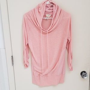 Lightweight Pink Athletic Cowl neck Hoodie XL